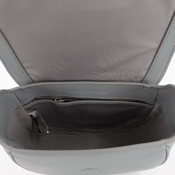 Marc Jacobs Women's The Messenger Saddle Bag Small In Leather Gray OS - Picture 10 of 14